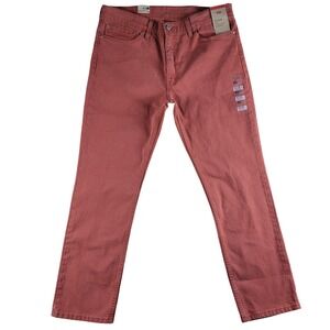 Levi's 511 Slim Jeans Mens 36x30 Red NWT Stretch 045116090 Terracotta Clay